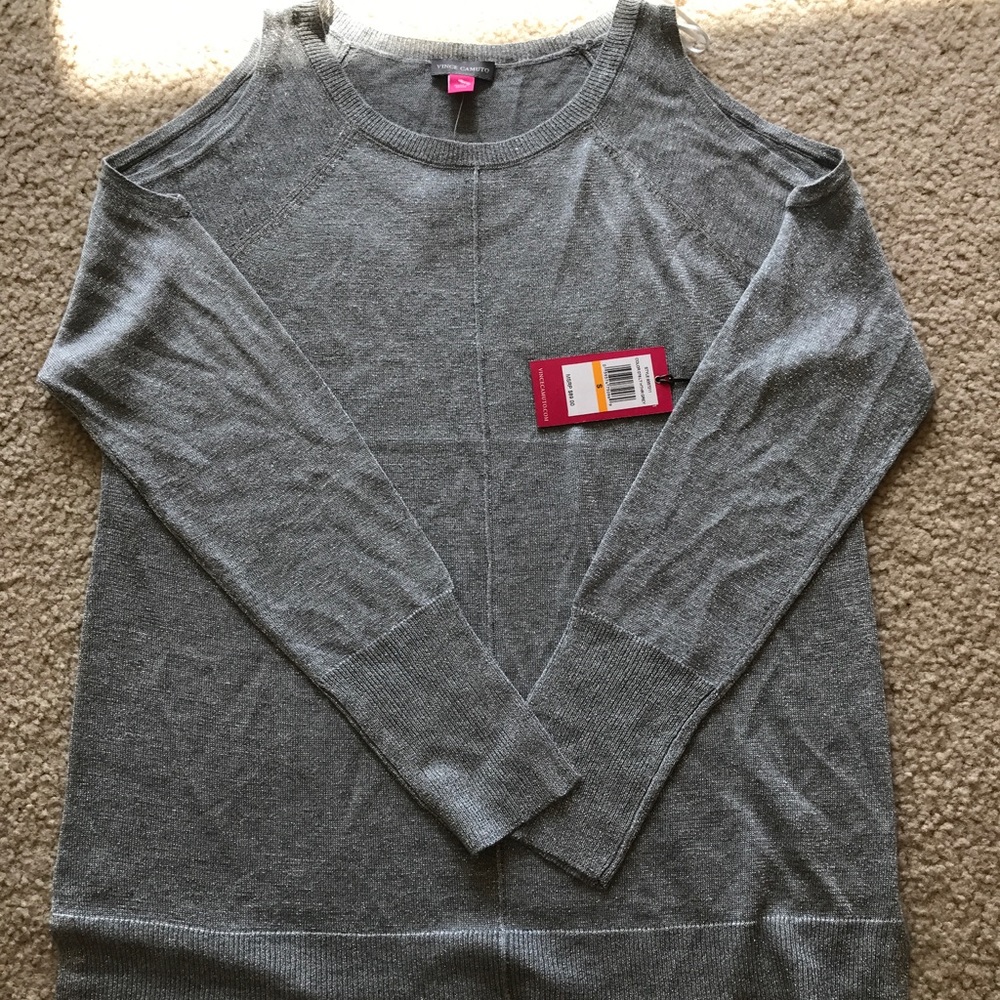 NWT Vince camuto silver glitter sweater